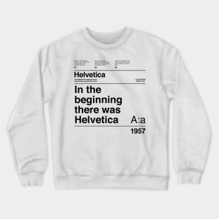 Helvetica Typography Font Design Crewneck Sweatshirt
